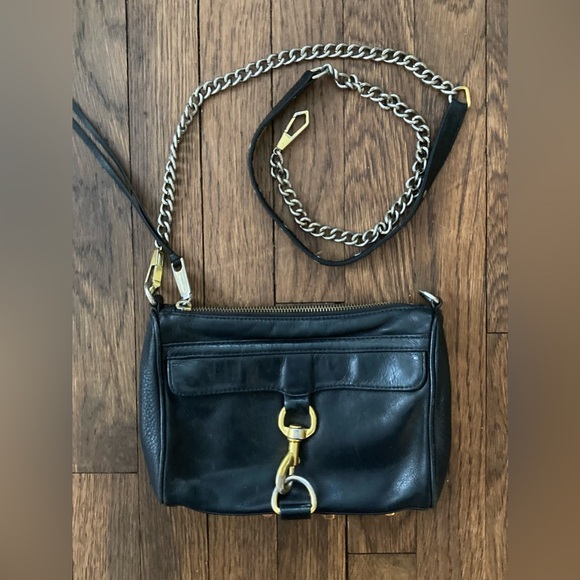 Rebecca Minkoff Black Leather Crossbody Bag - Picture 1 of 9